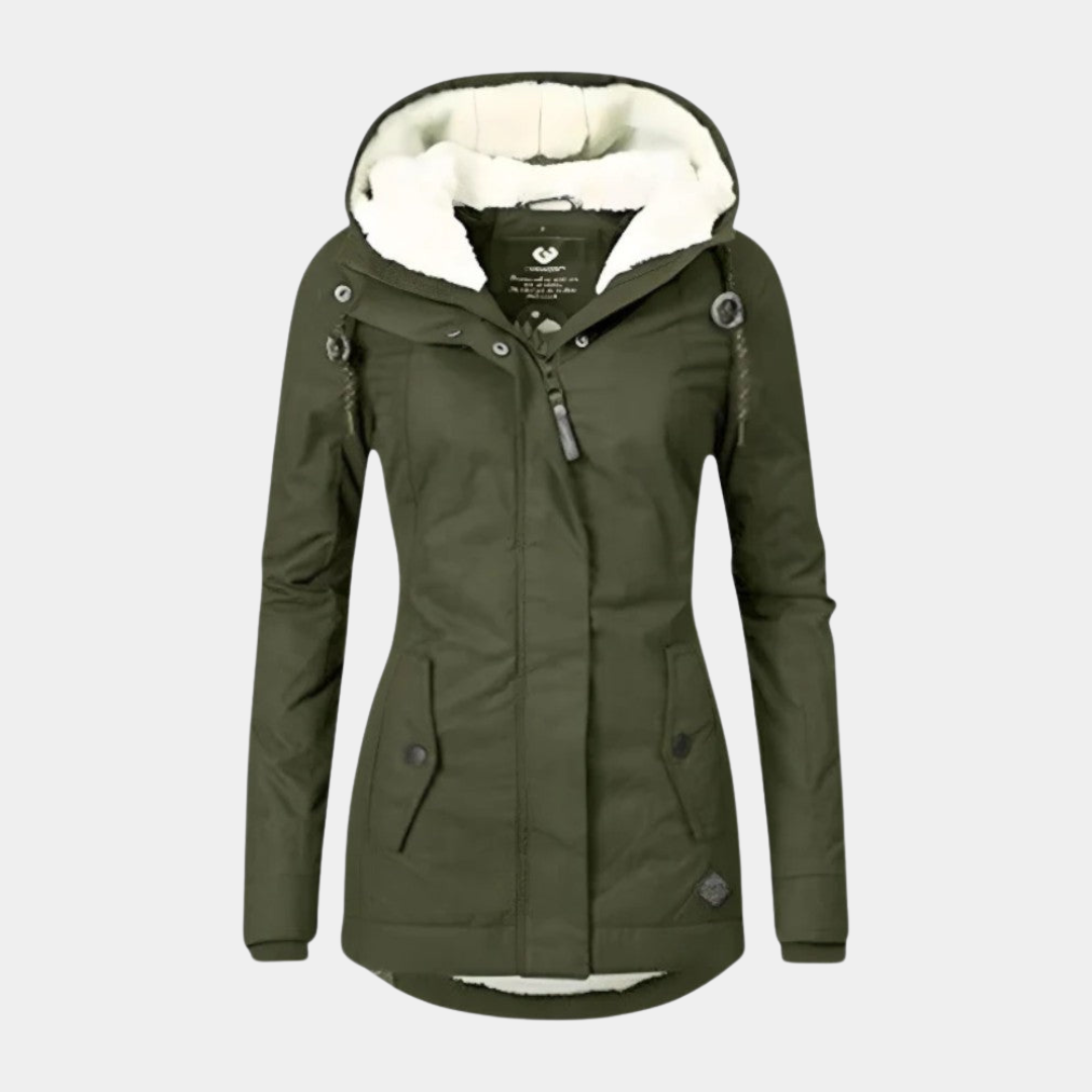 Willara | Women's Hooded Drawstring Parka Jacket with Side Pockets