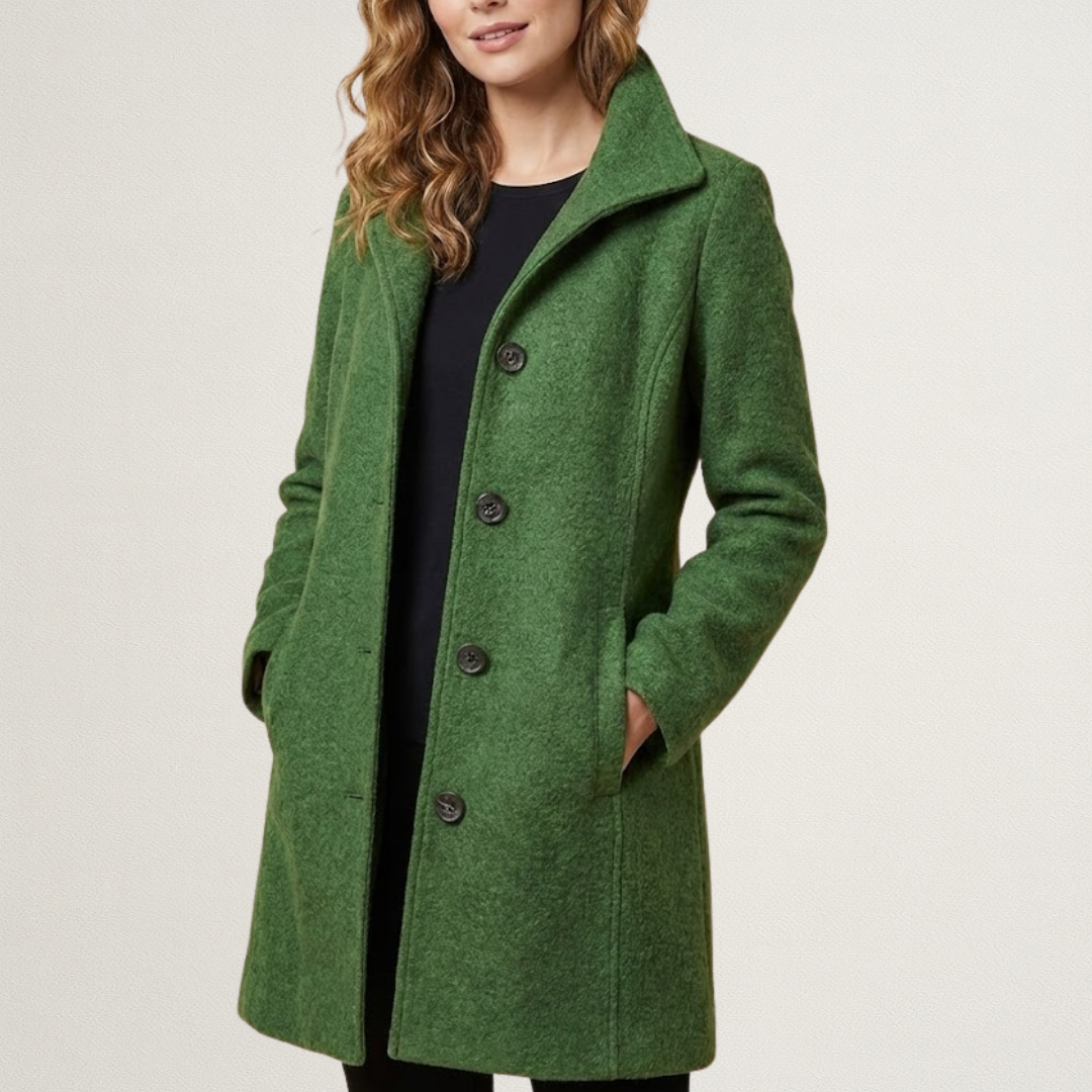 Willara l Women's Button Down Mid-Length Winter Coat