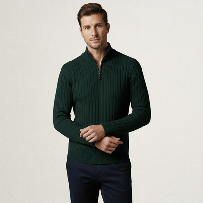 Willara | Men's Half Zip Collared Knit Jumper
