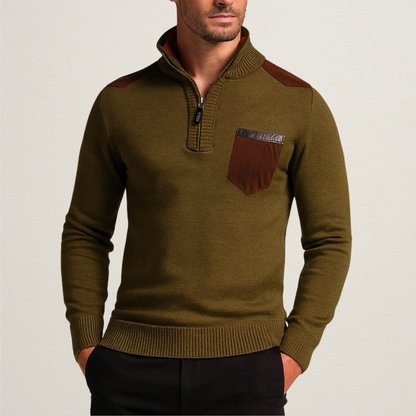 Willara | Men’s Knitted Half-Zip Jumper with High Collar
