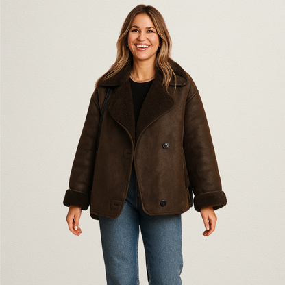 Willara | Women's Fleece Jacket with Large Collar for Everyday Elegance