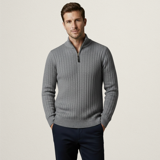 Willara | Men's Half Zip Collared Knit Jumper