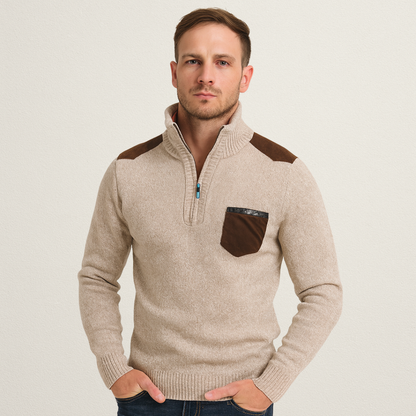 Willara | Men’s Knitted Half-Zip Jumper with High Collar