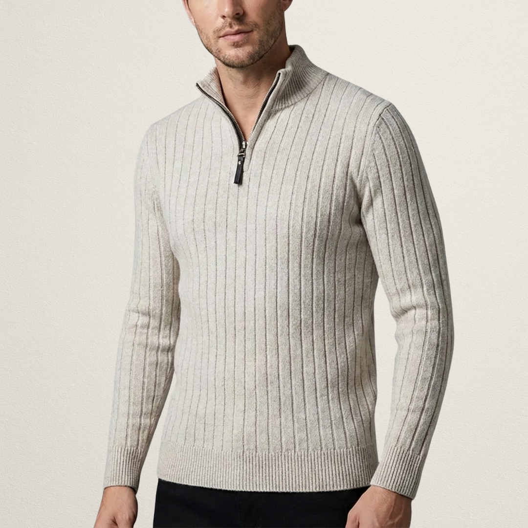 Willara | Men's Half Zip Collared Knit Jumper