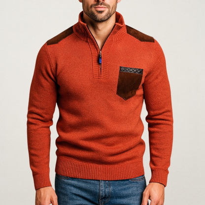 Willara | Men’s Knitted Half-Zip Jumper with High Collar