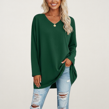 Willara l Women's V-Neck Full Sleeves Loose Jumper