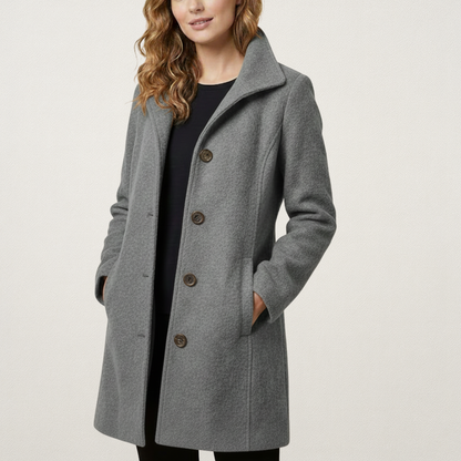 Willara l Women's Button Down Mid-Length Winter Coat