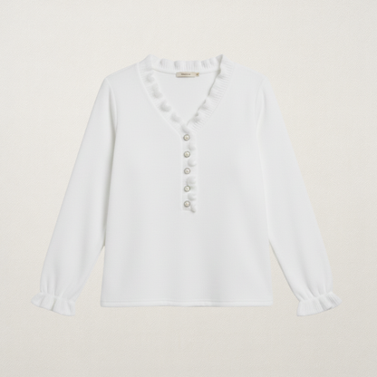 Willara l Women's Pearl Button Knitted Pullover