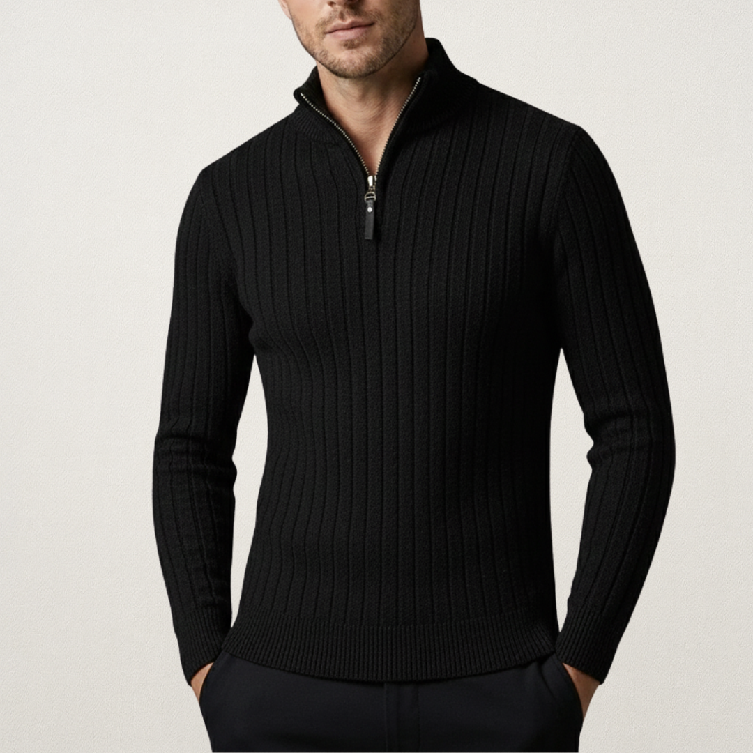 Willara | Men's Half Zip Collared Knit Jumper