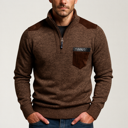 Willara | Men’s Knitted Half-Zip Jumper with High Collar