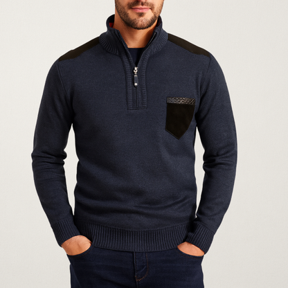 Willara | Men’s Knitted Half-Zip Jumper with High Collar