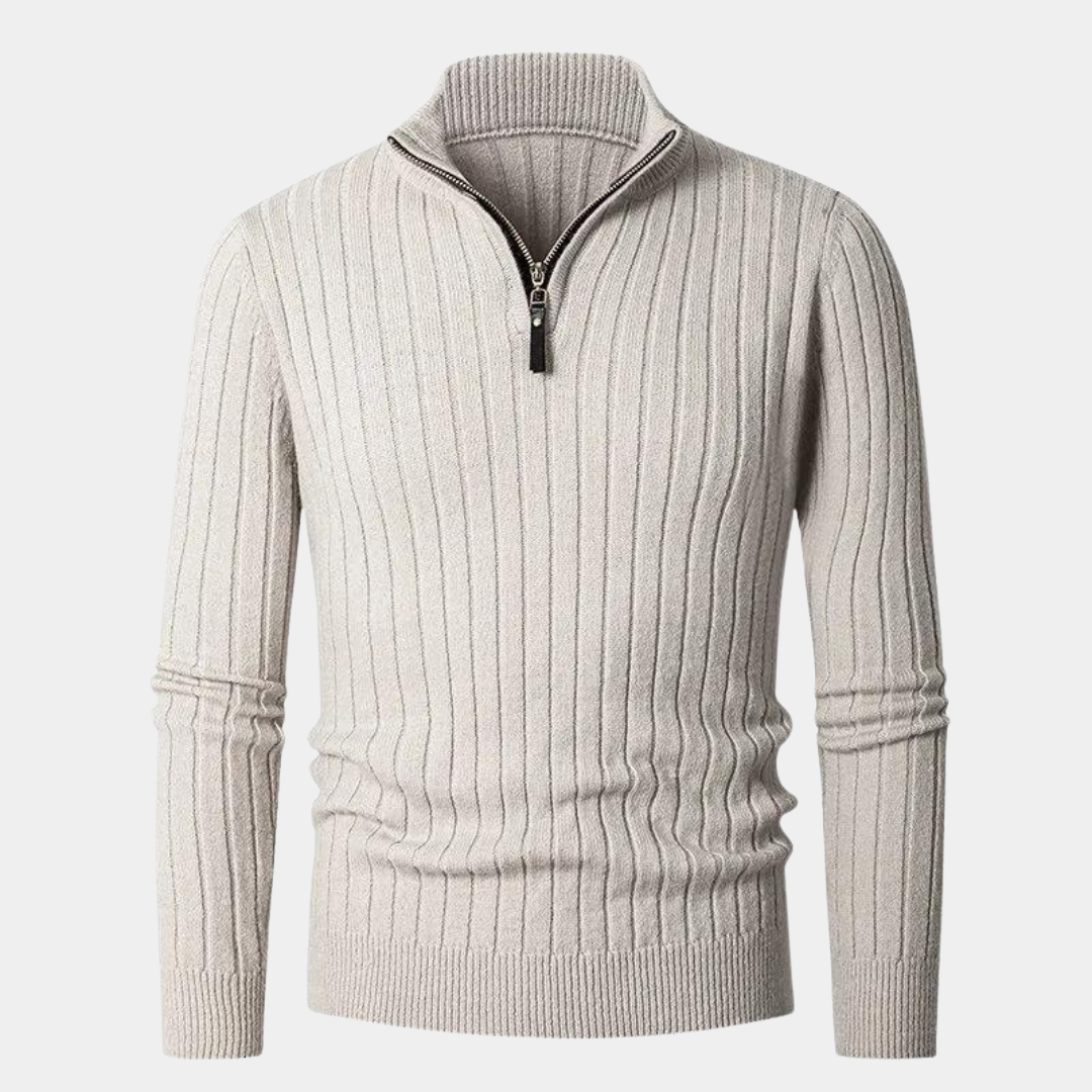 Willara | Men's Ribbed Half-Zip Sweater