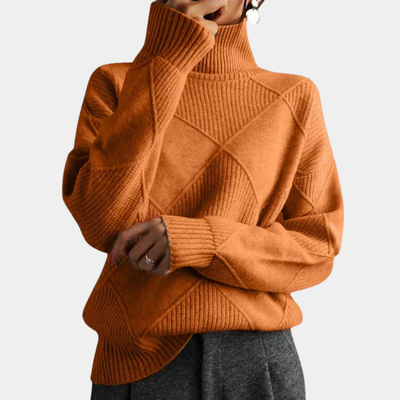 Velmora | Women's High Collar Jumper