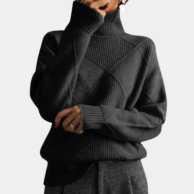 Velmora | Women's High Collar Jumper
