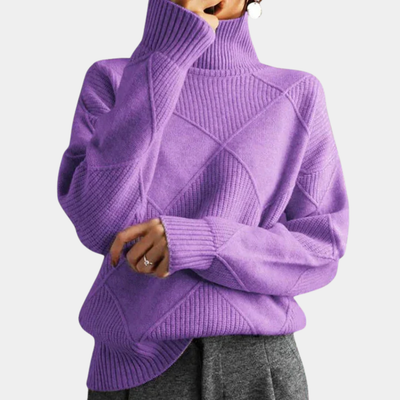 Velmora | Women's High Collar Jumper