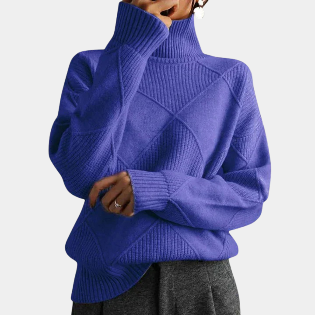Velmora | Women's High Collar Jumper