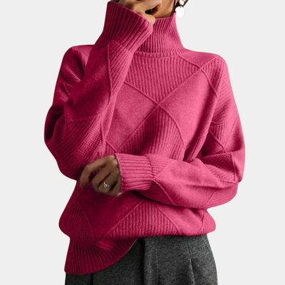 Velmora | Women's High Collar Jumper