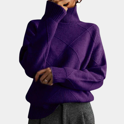 Velmora | Women's High Collar Jumper