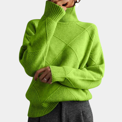 Velmora | Women's High Collar Jumper