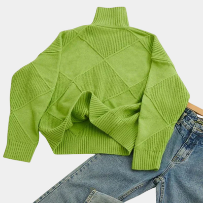 Velmora | Women's High Collar Jumper