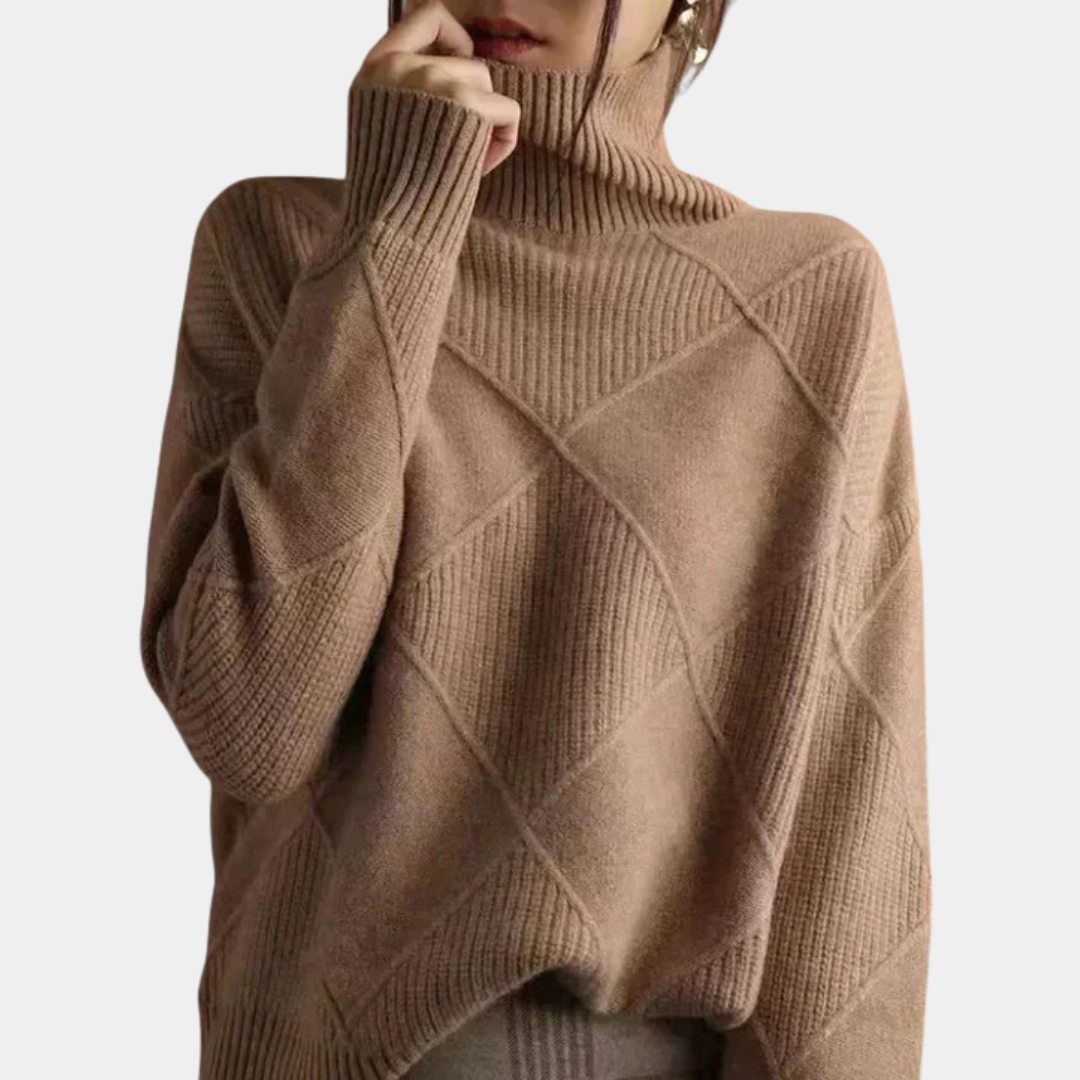 Velmora | Women's High Collar Jumper
