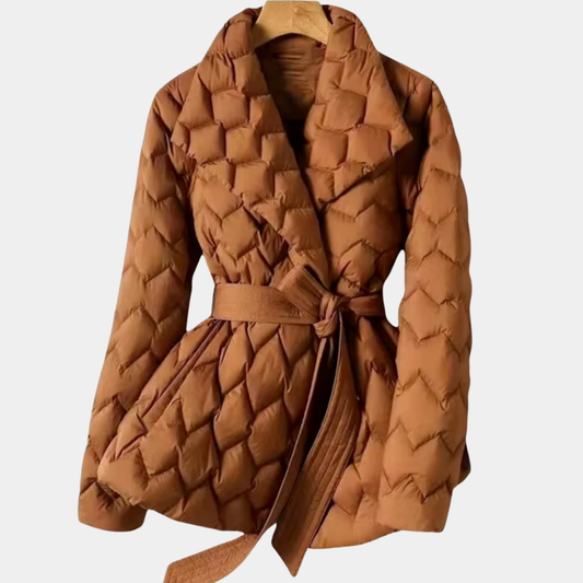 Willara l Women's Mid- Length Quilted Belted Jacket