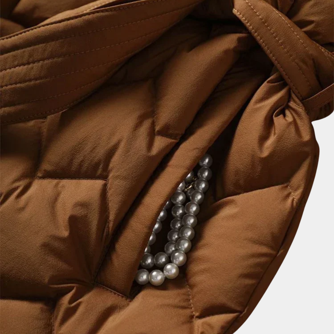 Willara l Women's Mid- Length Quilted Belted Jacket