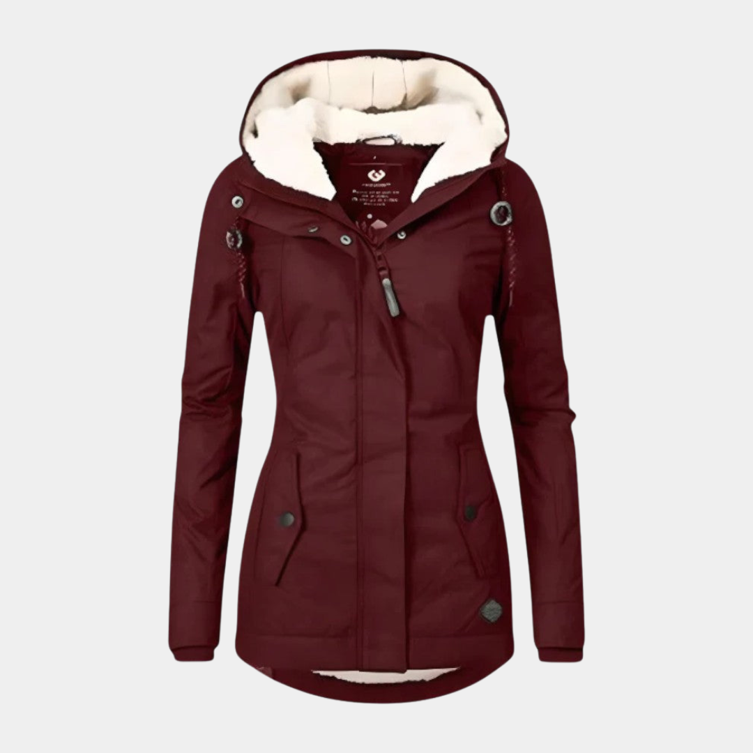 Willara | Women's Hooded Drawstring Parka Jacket with Side Pockets