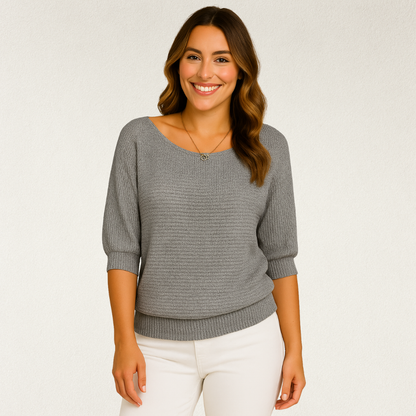 Willara l Women's Basic Round Neck Knitted Jumper