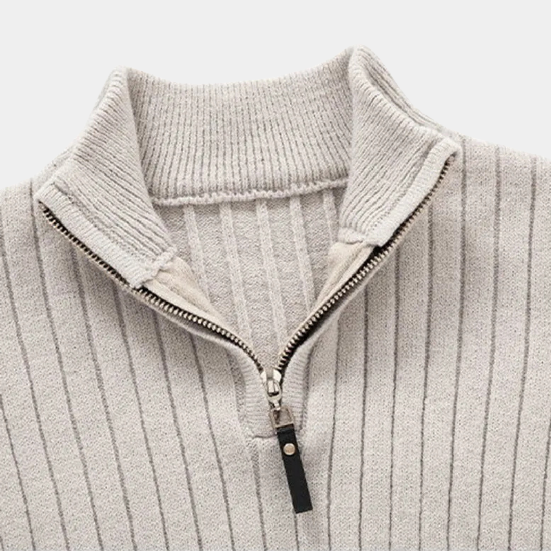Willara | Men's Half Zip Collared Knit Jumper