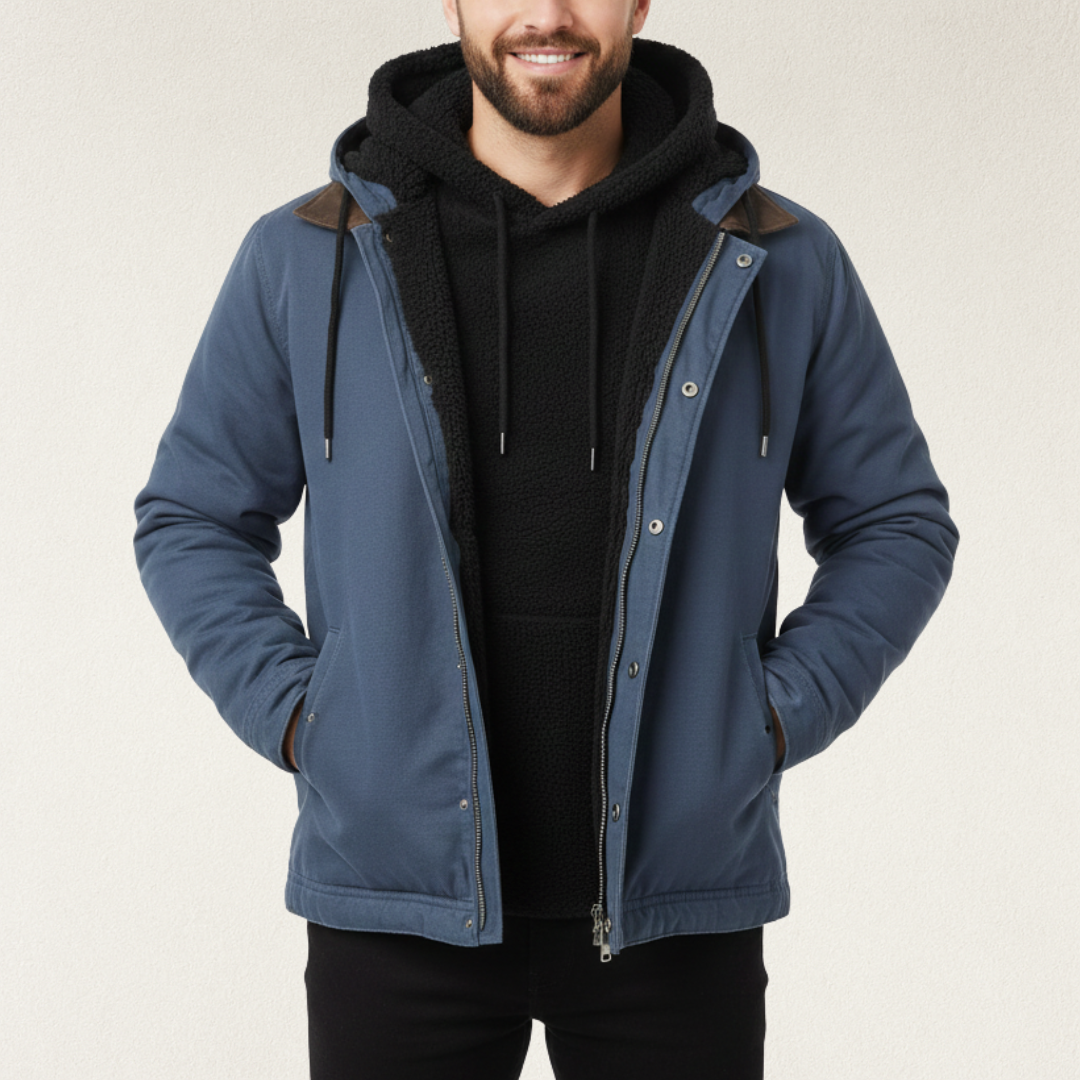 Willara l Men's Vintage Drawstring Hooded Winter Jacket