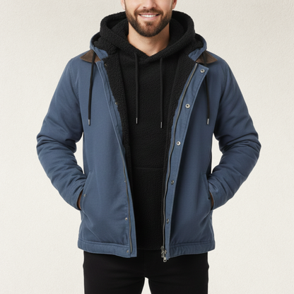 Willara l Men's Vintage Drawstring Hooded Winter Jacket