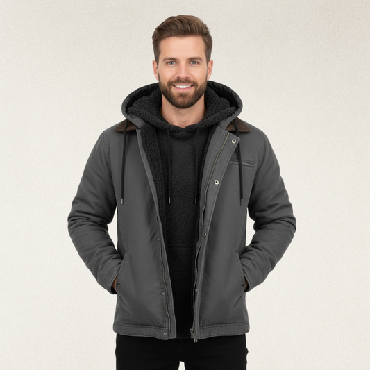 Willara l Men's Vintage Drawstring Hooded Winter Jacket