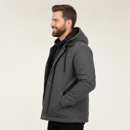 Willara l Men's Vintage Drawstring Hooded Winter Jacket