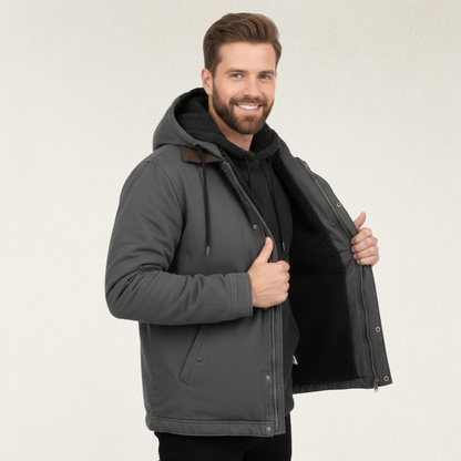 Willara l Men's Vintage Drawstring Hooded Winter Jacket