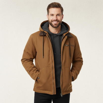 Willara l Men's Vintage Drawstring Hooded Winter Jacket