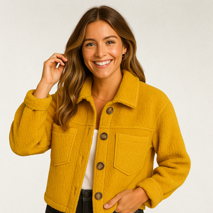 Willara l Women Button Down Winter Jacket with Pockets