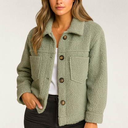 Willara l Women Button Down Winter Jacket with Pockets