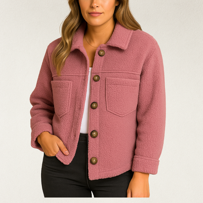 Willara l Women Button Down Winter Jacket with Pockets