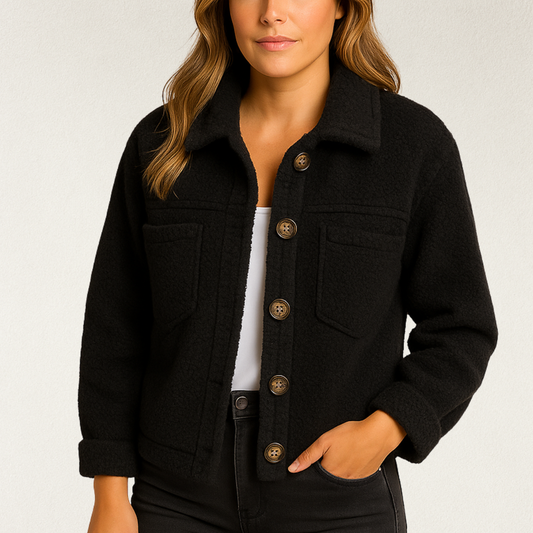 Willara l Women Button Down Winter Jacket with Pockets