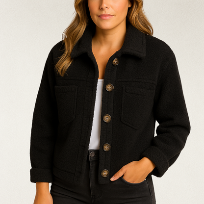 Willara l Women Button Down Winter Jacket with Pockets